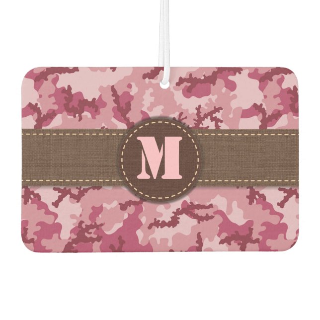 Pink camouflage air freshener (Front)