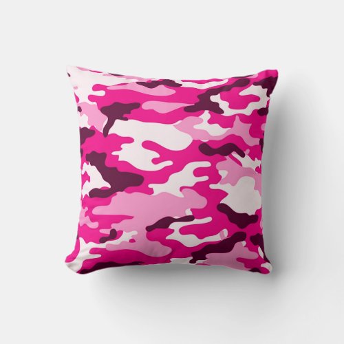 Pink camouflage American MoJo Pillow