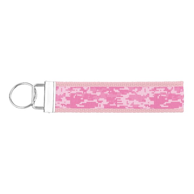Pink Camouflage Army Mom Wrist Keychain (Keys on Left)