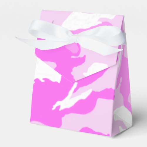 Pink Camouflage Artwork Background Favor Boxes