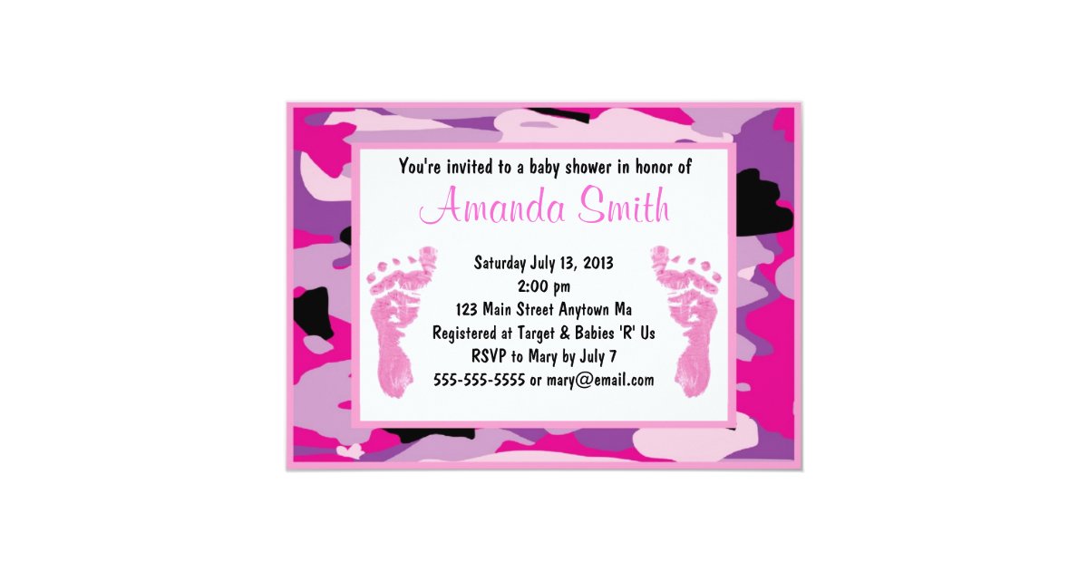 Realtree Camouflage Camo Baby Boy Shower Invitations Realtree