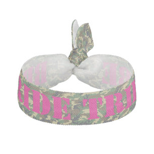 Pink Camouflage Bachelorette Bride Tribe Hair Ties