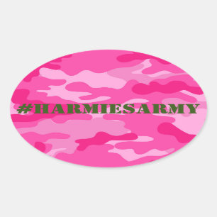 Pink Camouflage Bachelorette Hashtag Stickers