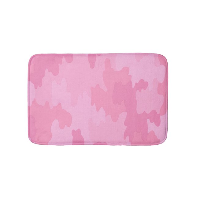 Pink Camouflage Bath Mat (Front)