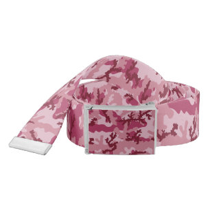 Pink camouflage belt