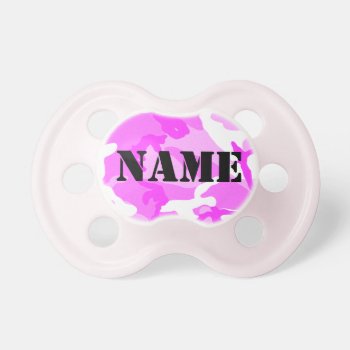 Pink Camouflage Booginhead® Personalized Pacifier by clonecire at Zazzle
