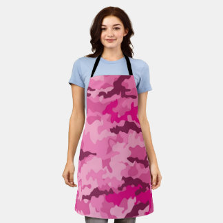 Pink Camouflage camo kitchen girly trendy army Apron