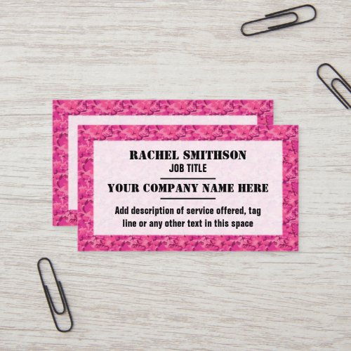 Pink Camouflage Camo Pattern Business Card