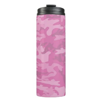 Pink Camouflage / Camo Thermal Tumbler by TheHomeStore at Zazzle