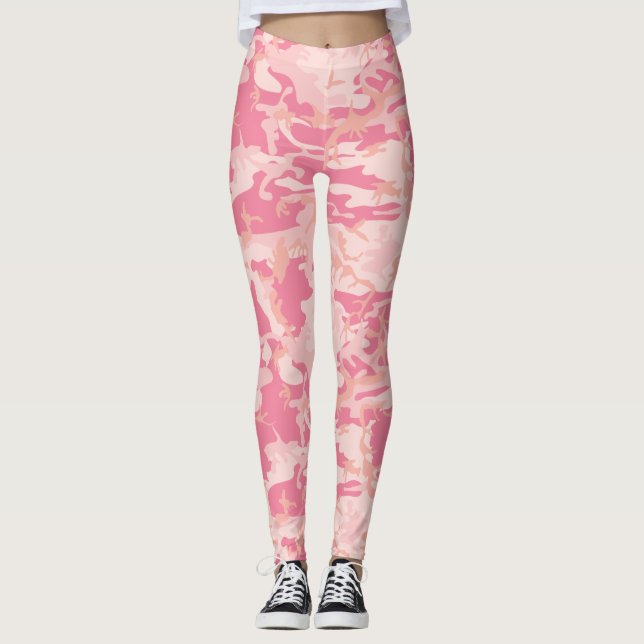 Pink Camouflage. Camo your Leggings (Front)