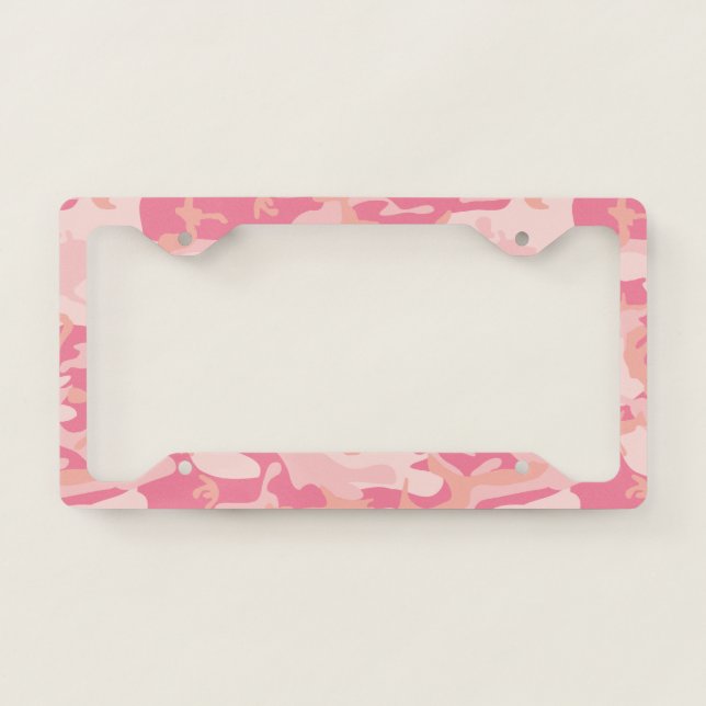 Pink Camouflage. Camo your License Plate Frame (Front)
