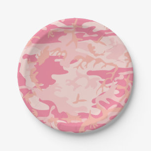 Pink Camouflage. Camo your Paper Plates