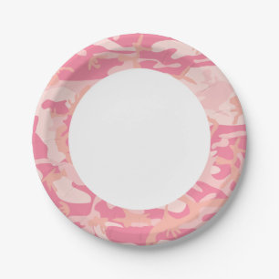 Pink Camouflage. Camo your Paper Plates