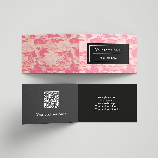 Pink Camouflage, Camouflage, Military, Army Business Card (Creator Uploaded)
