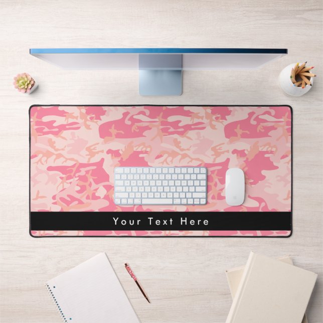 Pink Camouflage, Camouflage, Military, Army Desk Mat (Office 1)