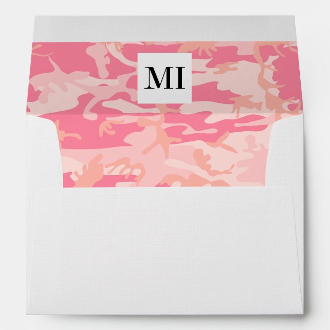 Pink Camouflage, Camouflage, Military, Army Envelope (Back (Bottom))