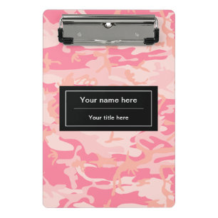 Pink Camouflage, Camouflage, Military, Army Mini Clipboard