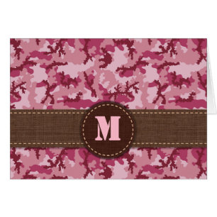 Pink camouflage cards