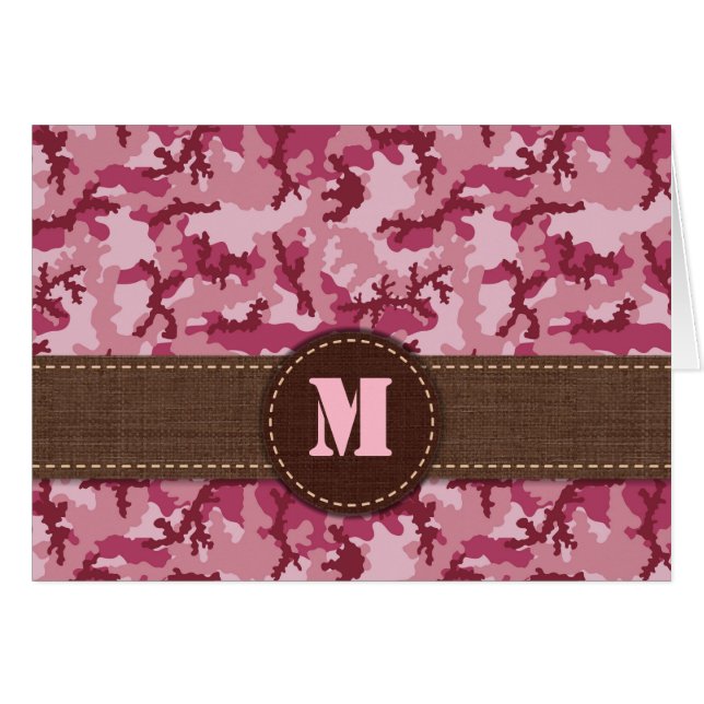 Pink camouflage cards (Front Horizontal)