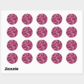 Pink Camouflage Classic Round Sticker | Zazzle