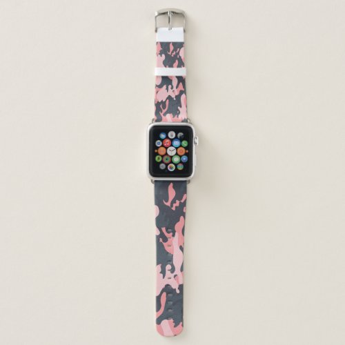 Pink Camouflage Classic Vintage Pattern Apple Watch Band