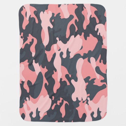 Pink Camouflage Classic Vintage Pattern Baby Blanket