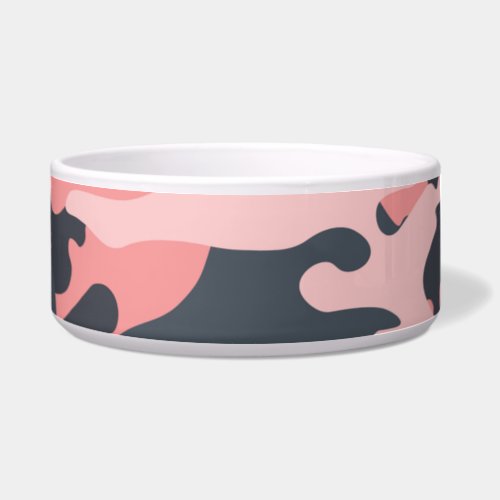Pink Camouflage Classic Vintage Pattern Bowl