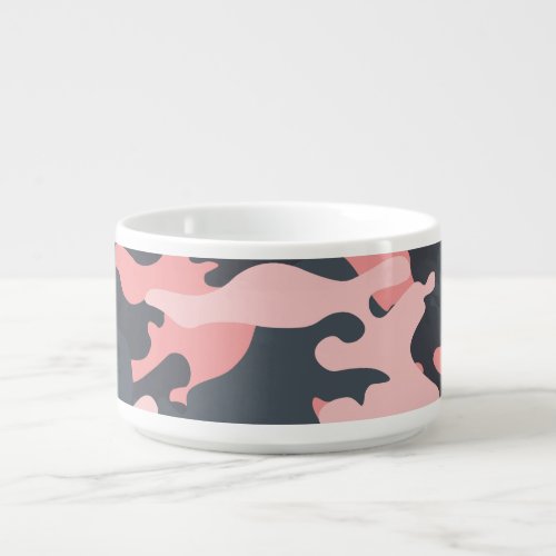 Pink Camouflage Classic Vintage Pattern Bowl