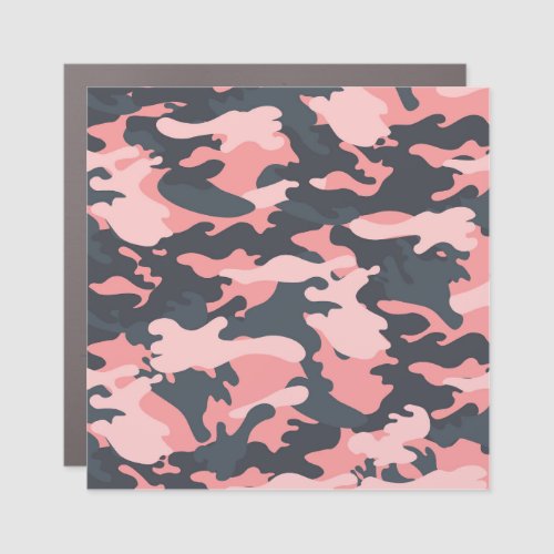 Pink Camouflage Classic Vintage Pattern Car Magnet