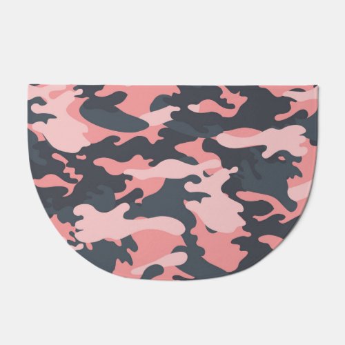 Pink Camouflage Classic Vintage Pattern Doormat