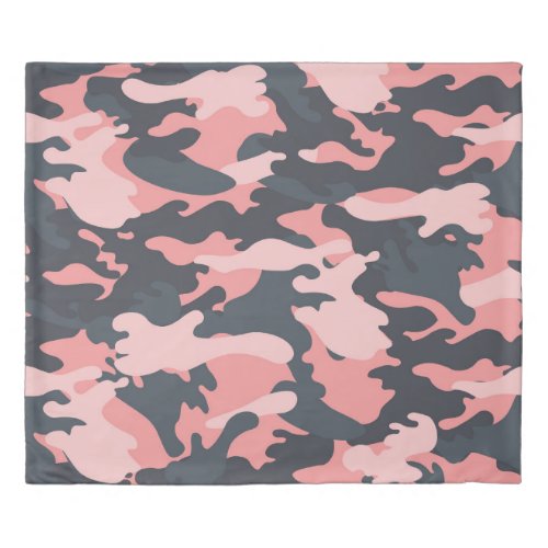 Pink Camouflage Classic Vintage Pattern Duvet Cover