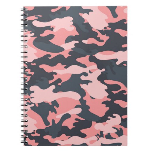 Pink Camouflage Classic Vintage Pattern Notebook