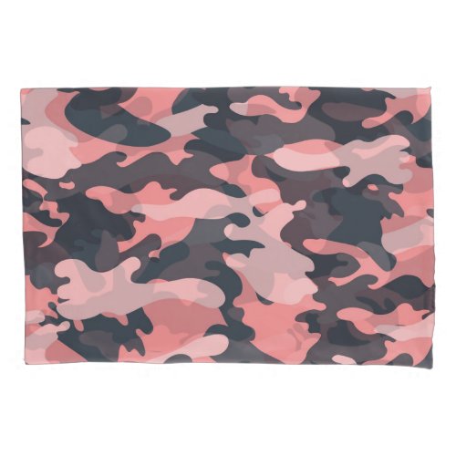 Pink Camouflage Classic Vintage Pattern Pillow Case