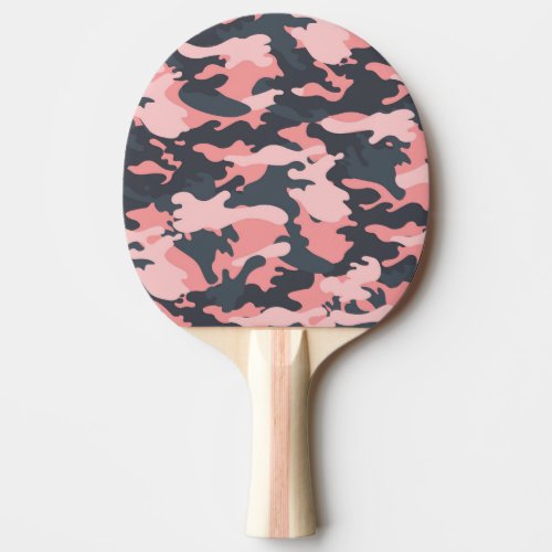 Pink Camouflage Classic Vintage Pattern Ping Pong Paddle