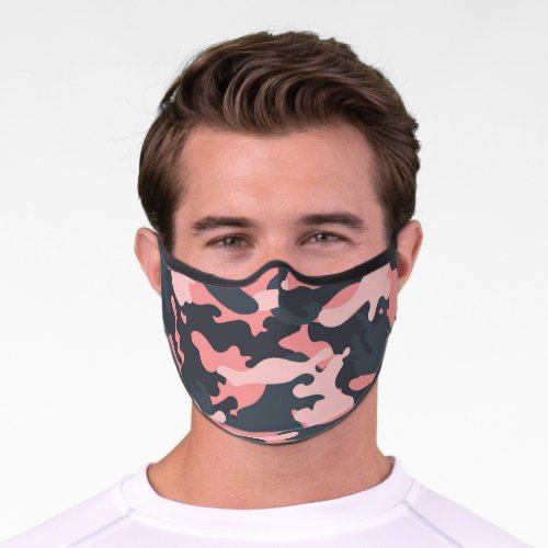 Pink Camouflage Classic Vintage Pattern Premium Face Mask