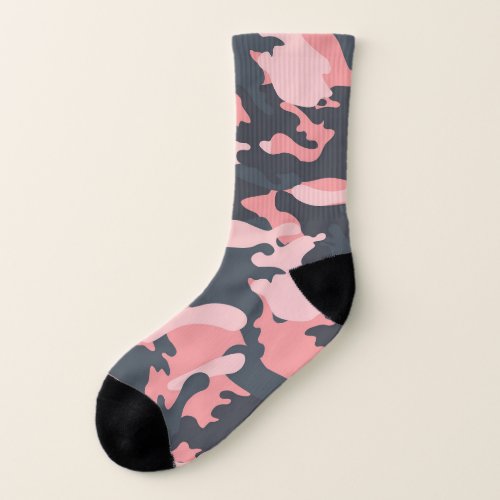 Pink Camouflage Classic Vintage Pattern Socks