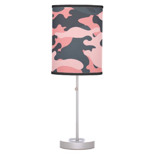 Pink Camouflage Classic Vintage Pattern Table Lamp