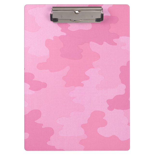 Pink Camouflage Clipboard (Front)