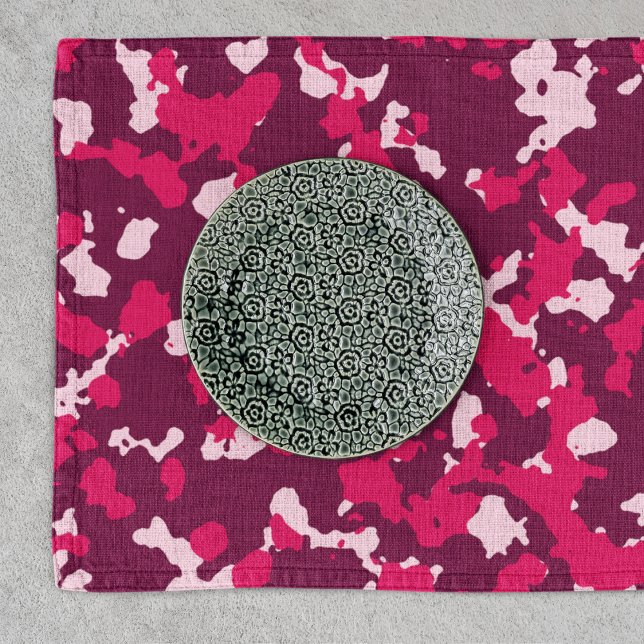 Pink Camouflage Cloth Placemat (table placemat)