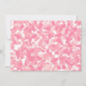 Pink Camouflage Co-ed Baby Shower for Girl Invitation (Back)