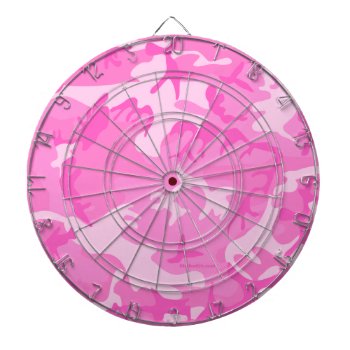 Pink Camouflage Dart Board by Method77 at Zazzle