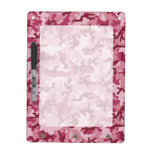 Pink camouflage dry erase board