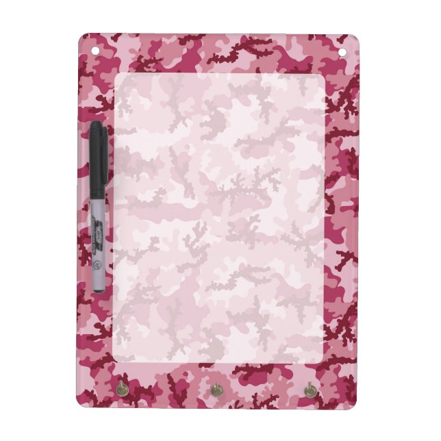 Pink camouflage dry erase board (Front)