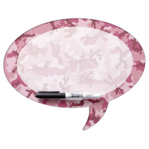 Pink camouflage dry erase board