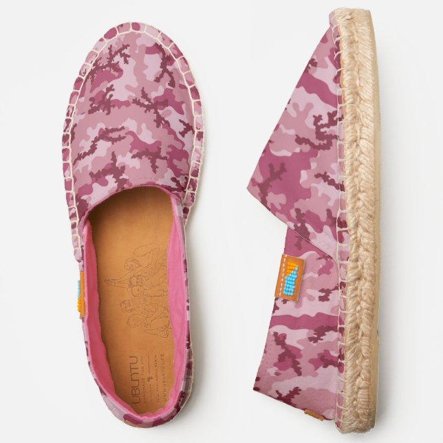 Pink Camouflage Espadrilles (Side)