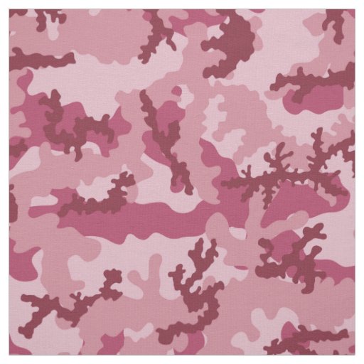 Pink camouflage fabric