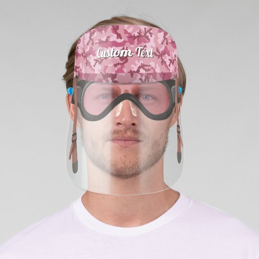 Pink Camouflage Face Shield (Insitu)