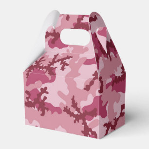 Pink camouflage favor boxes