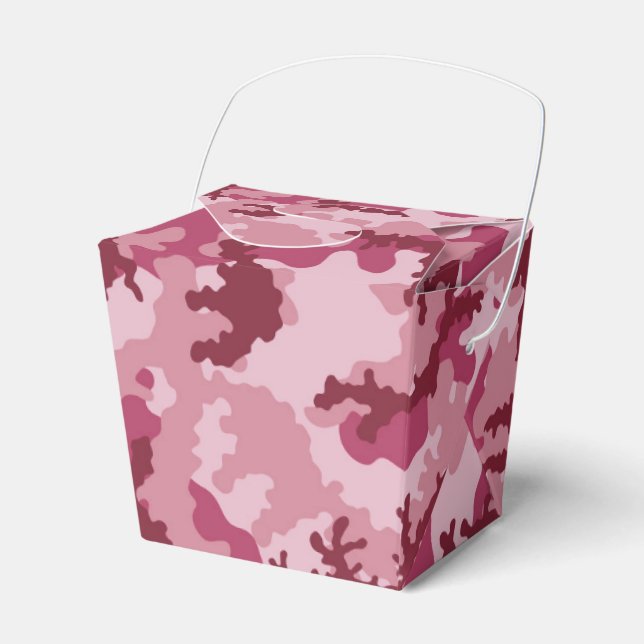 Pink camouflage favor boxes (Front Side)