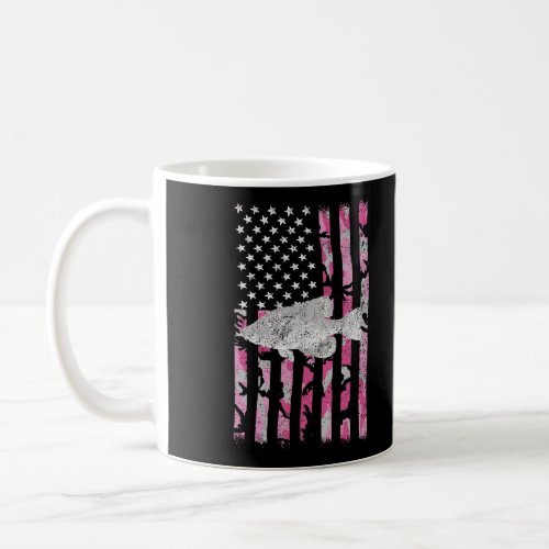 Pink Camouflage Flag Crappie Fishing Shirt Long Sl Coffee Mug